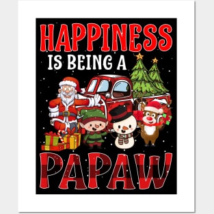 Happiness Is Being A Papaw Christmas Posters and Art